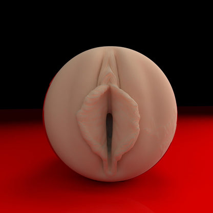 Straight on shot of Angel Young Ricky's Room pussy stroker.
